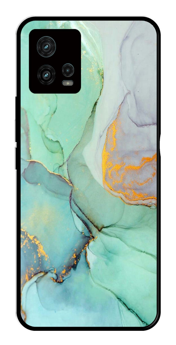 Marble Design Metal Mobile Case for Moto Edge 30 Fusion 5G   (Design No -46)