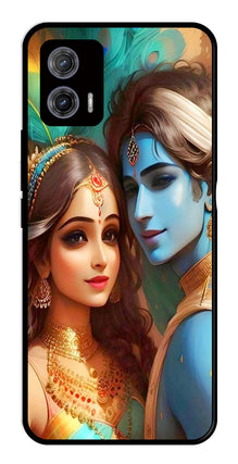 Lord Radha Krishna Metal Mobile Case for Moto G73 5G