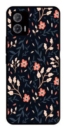 Floral Pattern Metal Mobile Case for Moto G73 5G