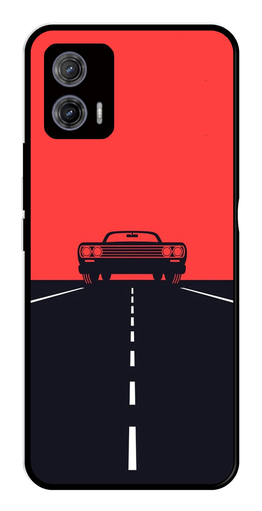 Car Lover Metal Mobile Case for Moto G73 5G   (Design No -21)