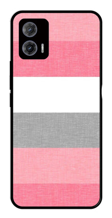 Pink Pattern Metal Mobile Case for Moto G73 5G