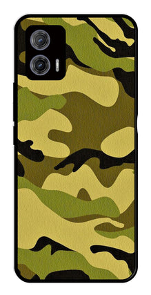 Army Pattern Metal Mobile Case for Moto G73 5G