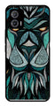 Lion Pattern Metal Mobile Case for Moto G73 5G   (Design No -40)