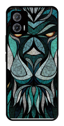 Lion Pattern Metal Mobile Case for Moto G73 5G