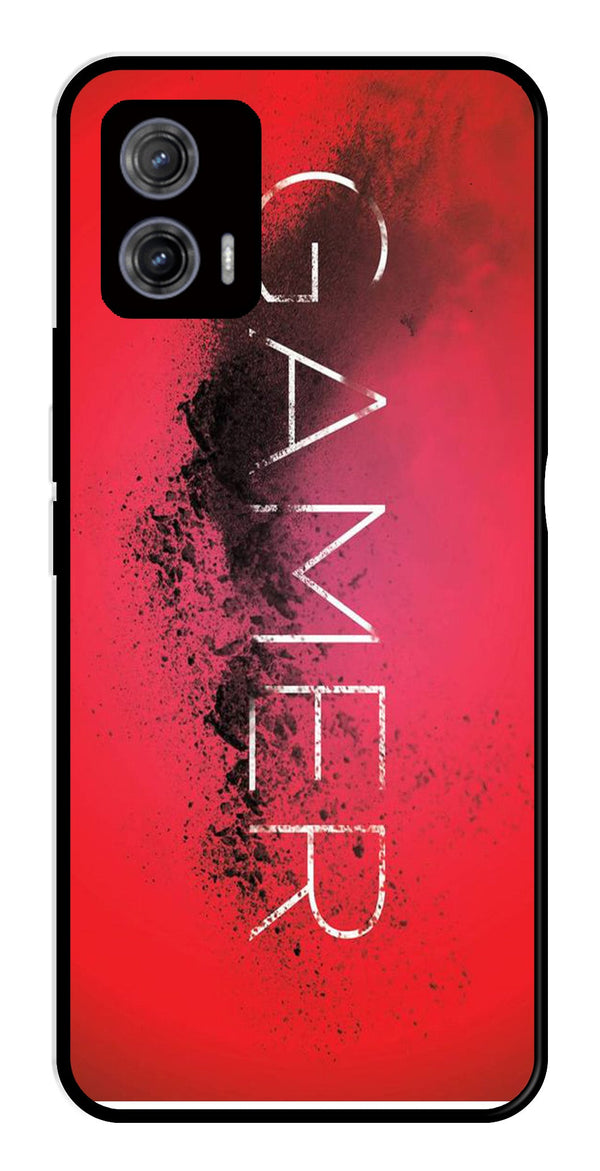 Gamer Pattern Metal Mobile Case for Moto G73 5G   (Design No -41)