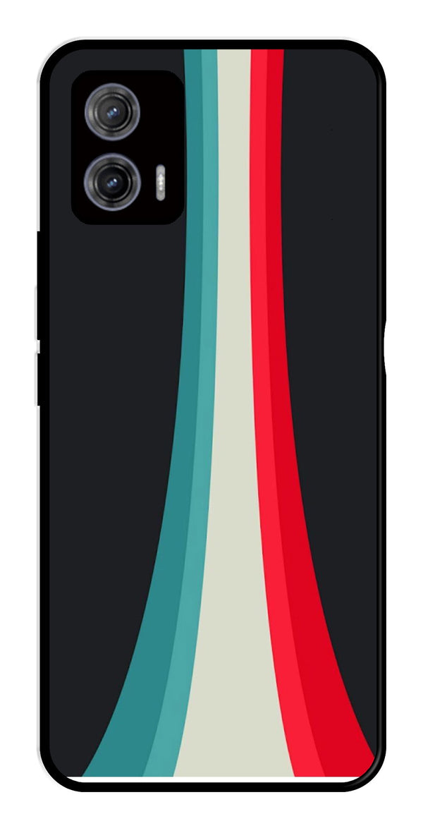 Modern Art Colorful Metal Mobile Case for Moto G73 5G   (Design No -48)