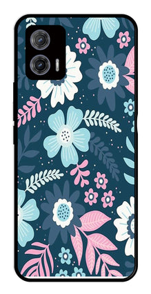 Flower Leaves Design Metal Mobile Case for Moto G73 5G