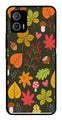 Leaves Design Metal Mobile Case for Moto G73 5G   (Design No -51)