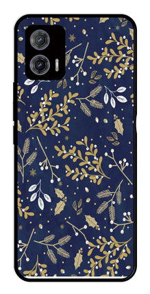 Floral Pattern  Metal Mobile Case for Moto G73 5G