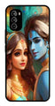 Lord Radha Krishna Metal Mobile Case for Moto G82 5G   (Design No -01)