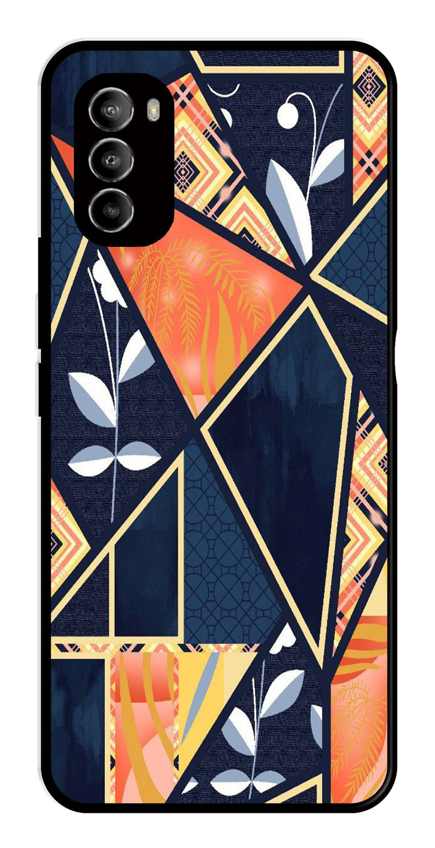 Marble Design Metal Mobile Case for Moto G82 5G   (Design No -07)