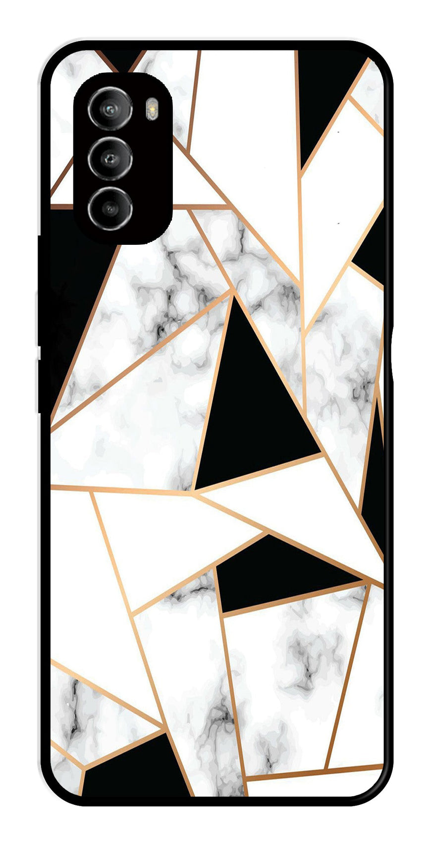 Marble Design2 Metal Mobile Case for Moto G82 5G   (Design No -08)
