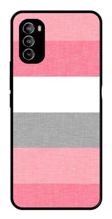 Pink Pattern Metal Mobile Case for Moto G82 5G
