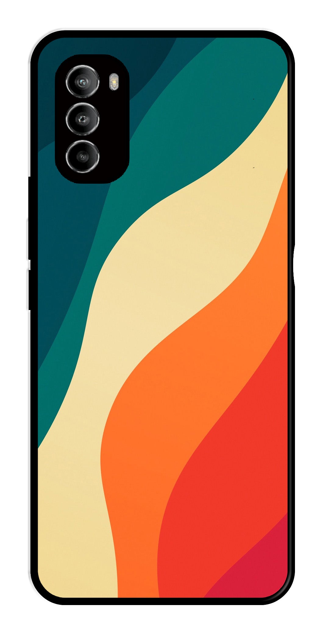 Muted Rainbow Metal Mobile Case for Moto G82 5G   (Design No -39)