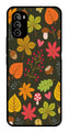 Leaves Design Metal Mobile Case for Moto G82 5G   (Design No -51)