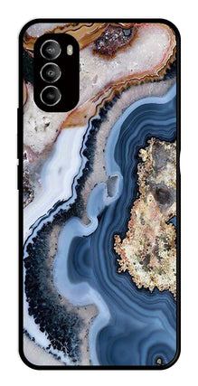 Marble Design Metal Mobile Case for Moto G82 5G