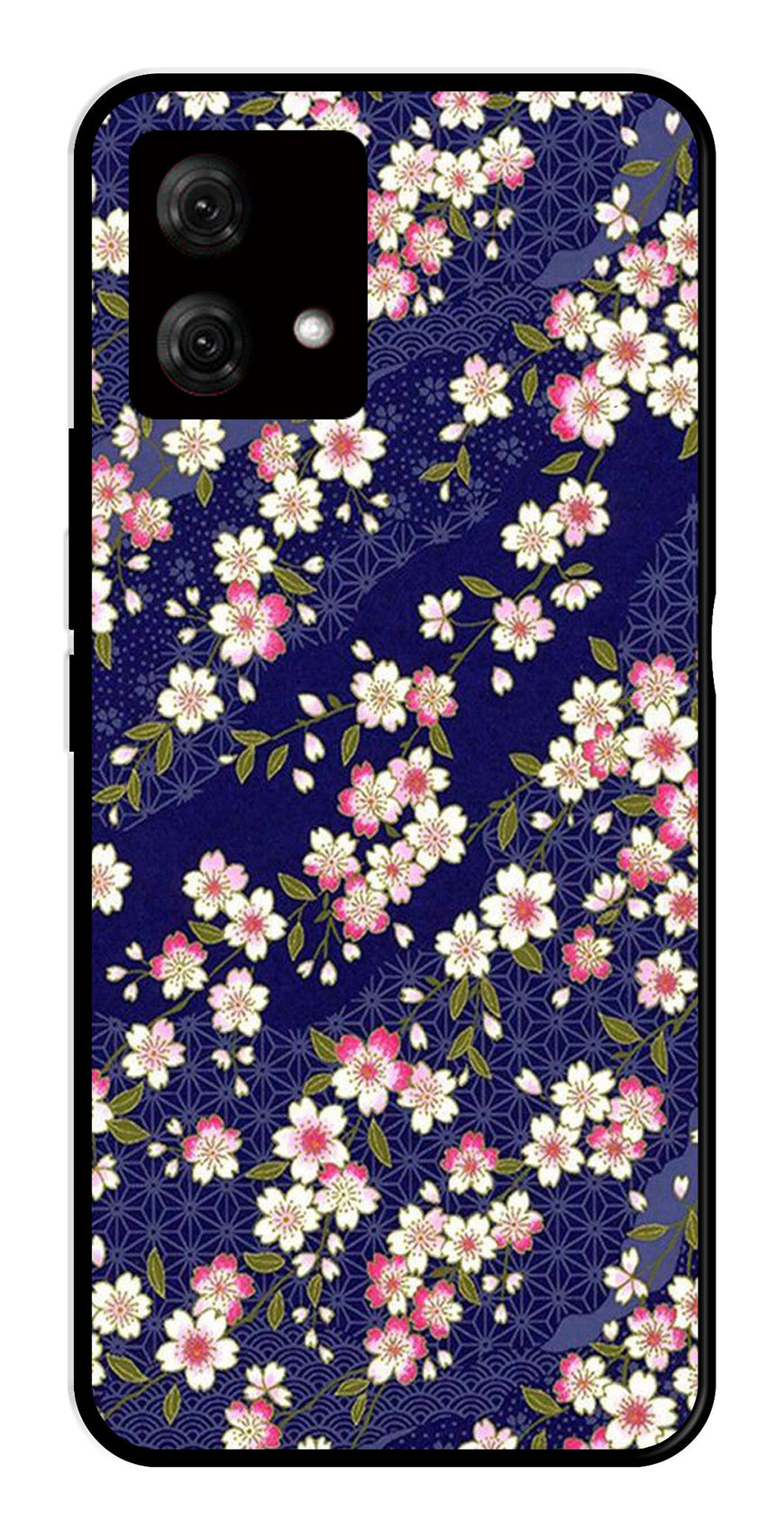 Flower Design Metal Mobile Case for Moto G84 5G   (Design No -25)