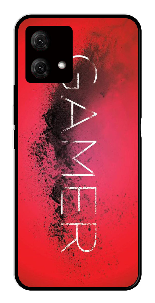 Gamer Pattern Metal Mobile Case for Moto G84 5G   (Design No -41)