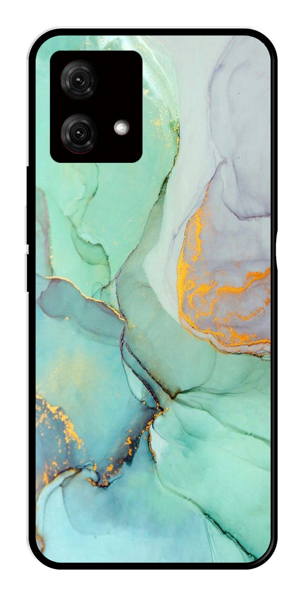 Marble Design Metal Mobile Case for Moto G84 5G   (Design No -46)