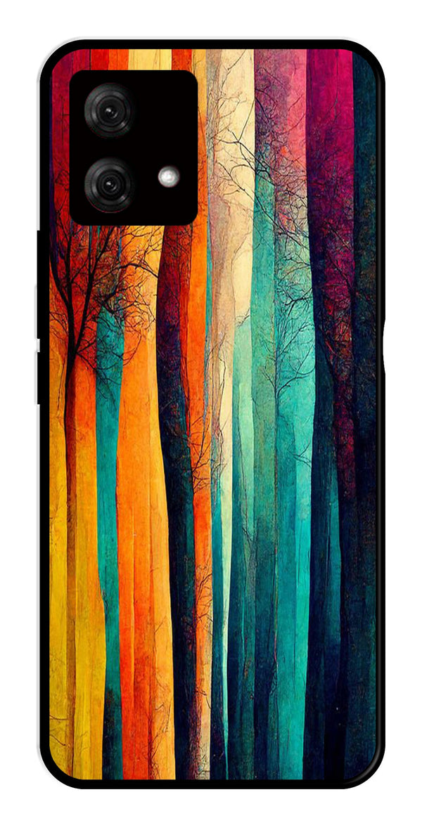 Modern Art Colorful Metal Mobile Case for Moto G84 5G   (Design No -47)