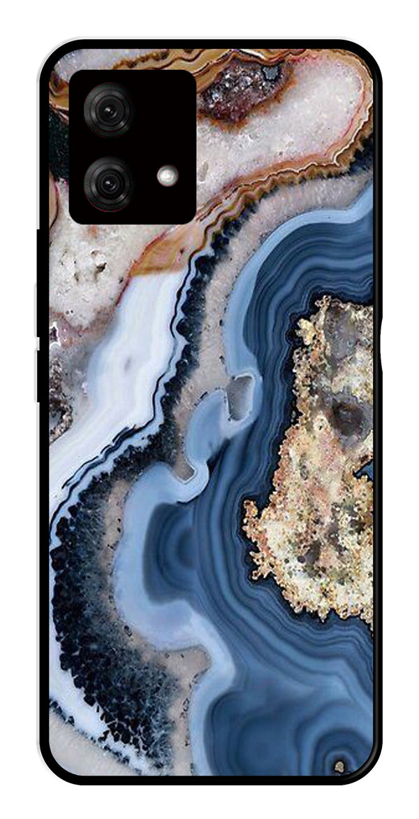 Marble Design Metal Mobile Case for Moto G84 5G   (Design No -53)