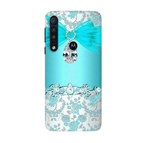 Shinny Blue Background Case for Moto G8 Plus