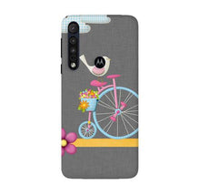 Sparron with cycle Mobile Back Case for Moto G8 Plus (Design - 34)