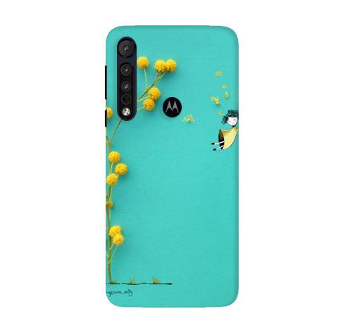 Flowers Girl Case for Moto G8 Plus (Design No. 216)
