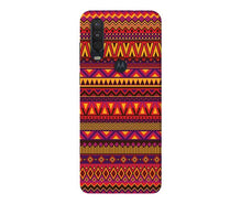 Zigzag line pattern2 Mobile Back Case for Moto One Action (Design - 10)