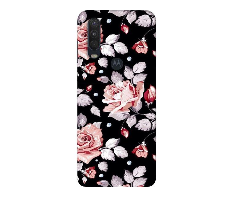 Pink rose Case for Moto One Action