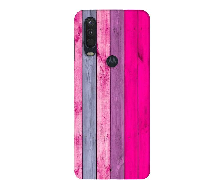 Wooden look Case for Moto One Action
