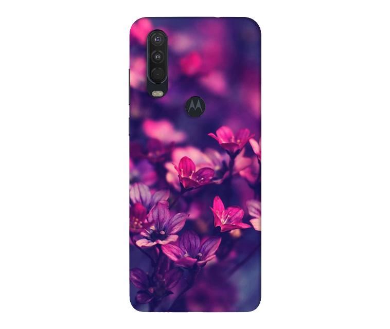 flowers Case for Moto One Action