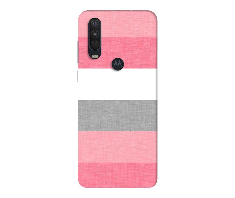Pink white pattern Case for Moto One Action