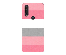 Pink white pattern Mobile Back Case for Moto One Action (Design - 55)