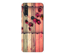 Wooden look2 Mobile Back Case for Moto One Action (Design - 56)