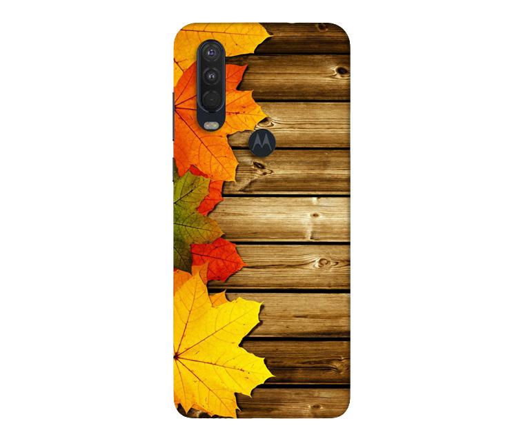 Wooden look3 Case for Moto One Action