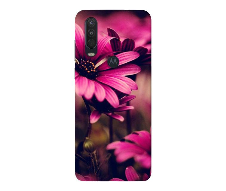 Purple Daisy Case for Moto One Action