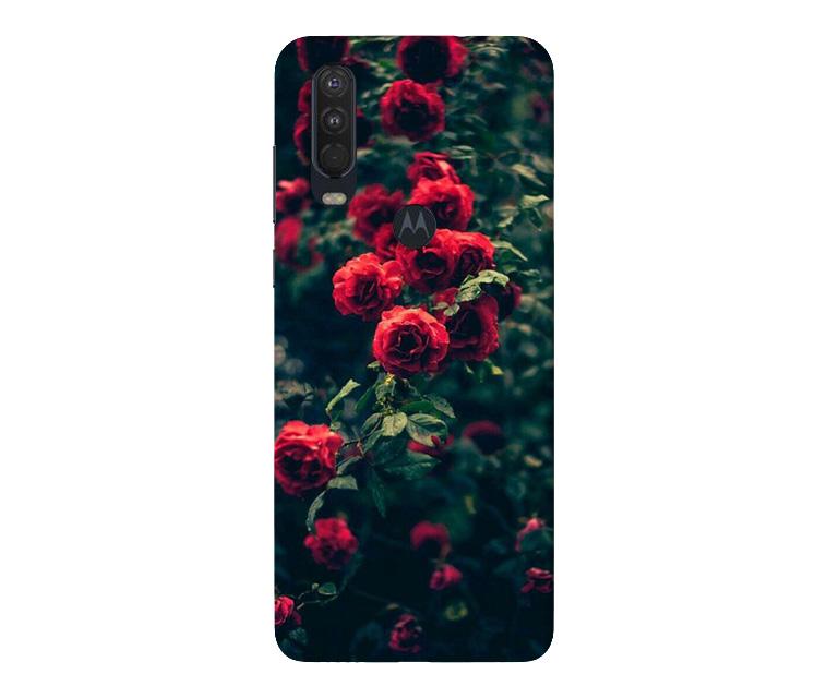 Red Rose Case for Moto One Action
