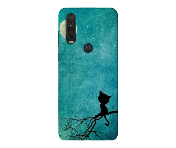 Moon cat Case for Moto One Action