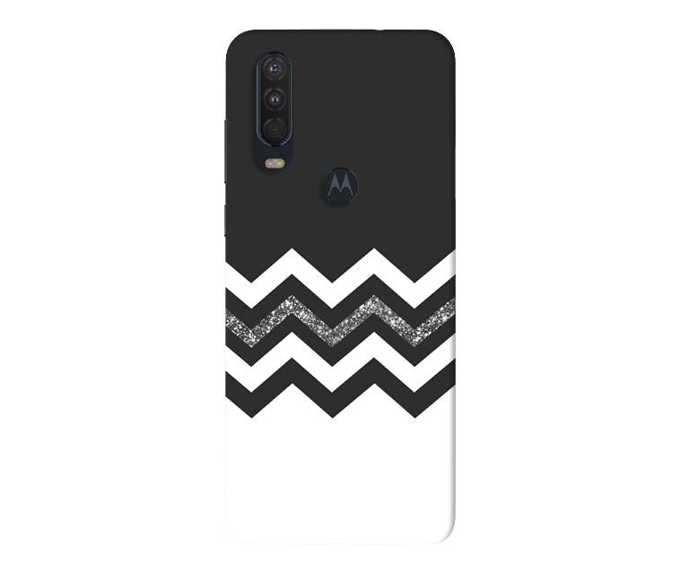 Black white Pattern2Case for Moto One Action