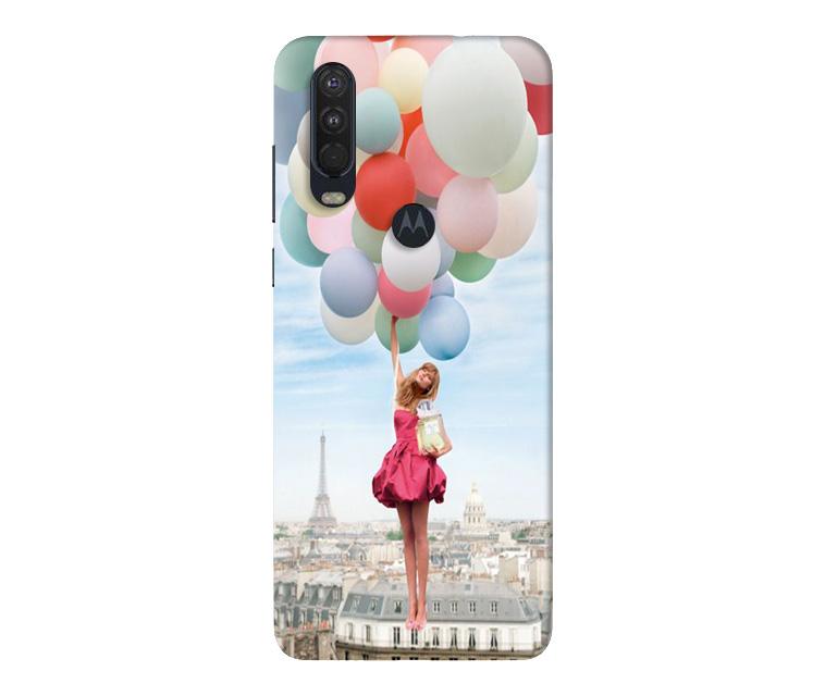 Girl with Baloon Case for Moto One Action