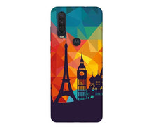Eiffel Tower2 Mobile Back Case for Moto One Action (Design - 91)