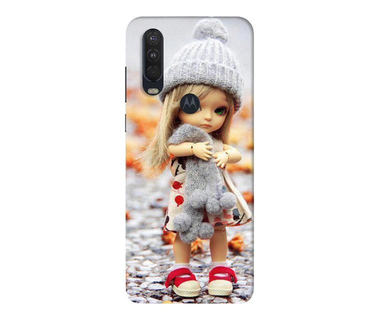 Cute Doll Case for Moto One Action