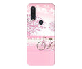 Pink Flowers Cycle Case for Moto One Action  (Design - 102)
