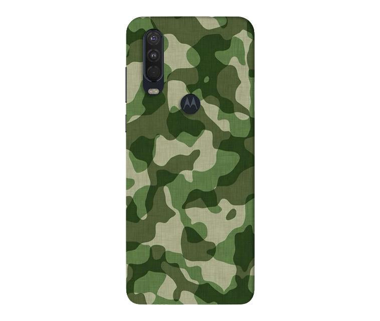 Army Camouflage Case for Moto One Action  (Design - 106)