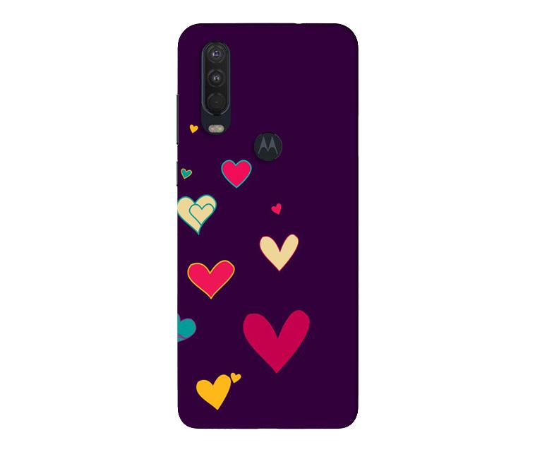 Purple Background Case for Moto One Action  (Design - 107)