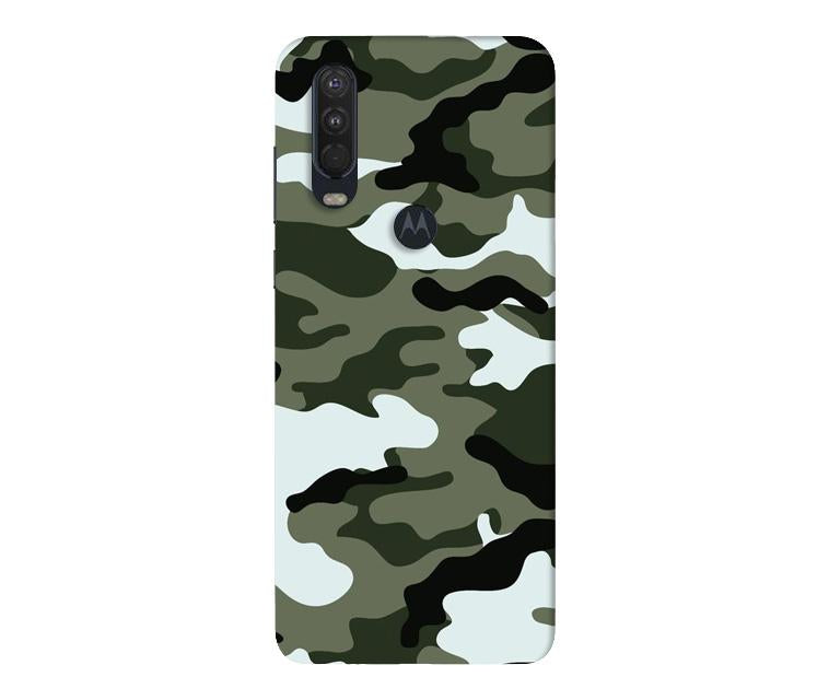 Army Camouflage Case for Moto One Action  (Design - 108)