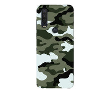 Army Camouflage Mobile Back Case for Moto One Action  (Design - 108)