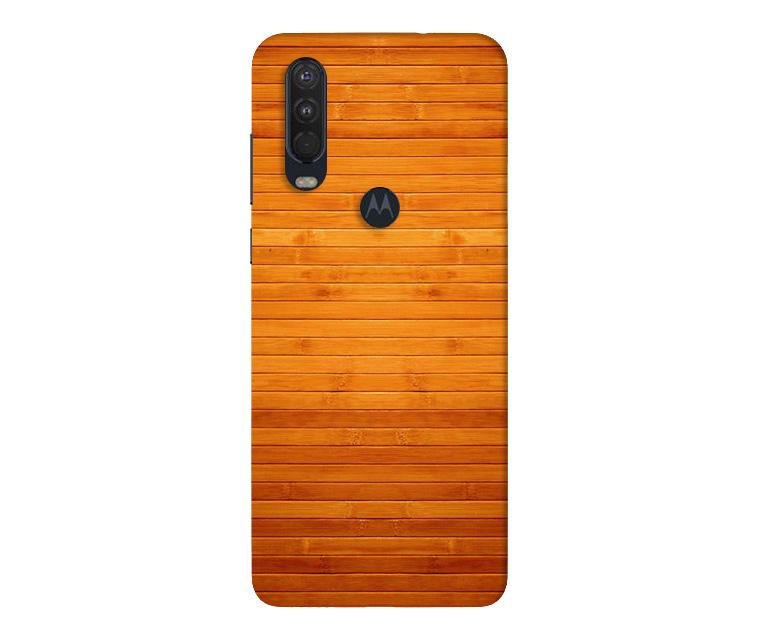 Wooden Look Case for Moto One Action  (Design - 111)