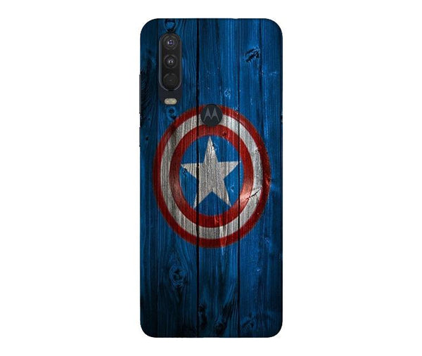 Captain America Superhero Case for Moto One Action  (Design - 118)